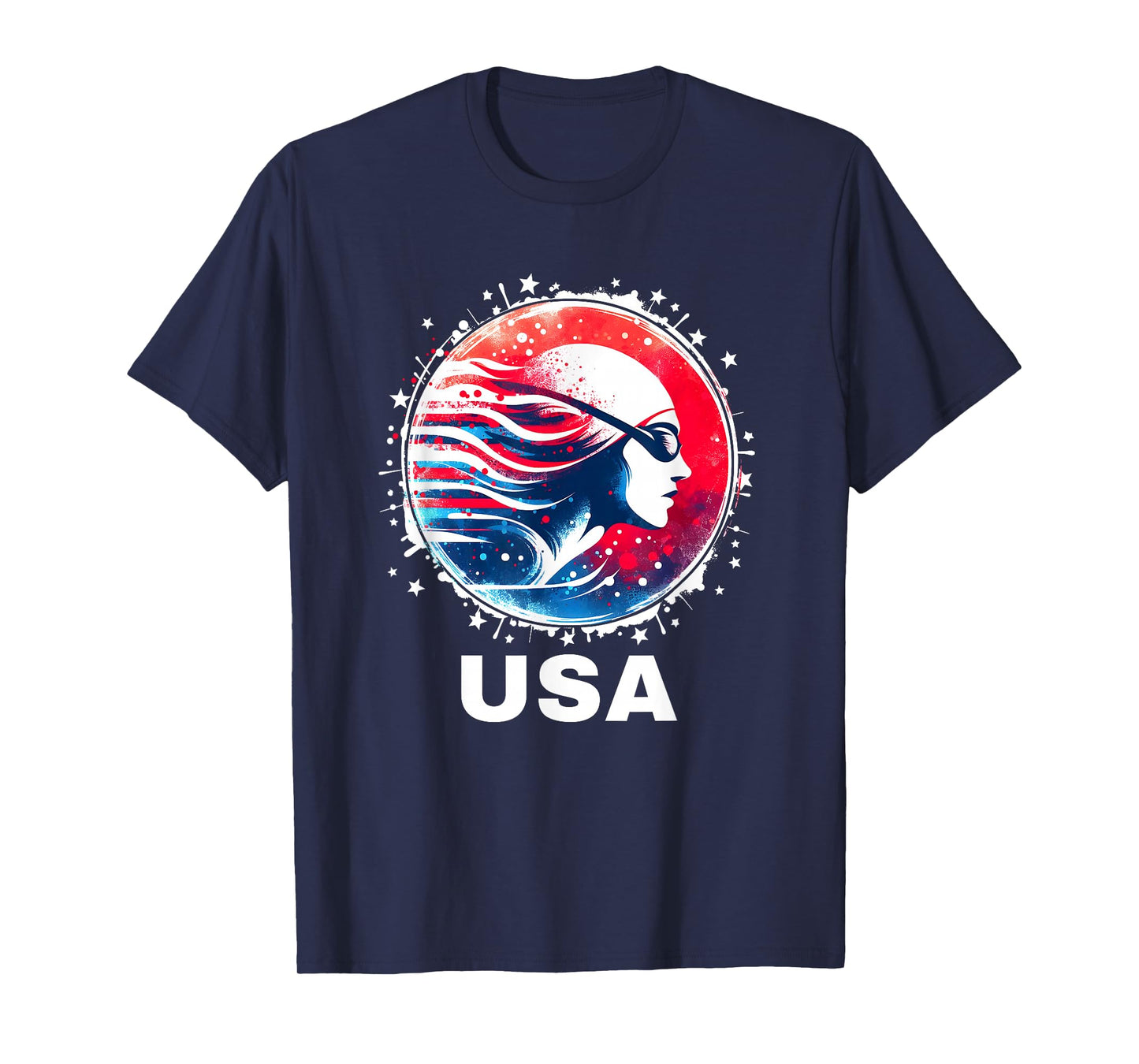 Swimming United States Team Apparel American Flag Swimming T-Shirt