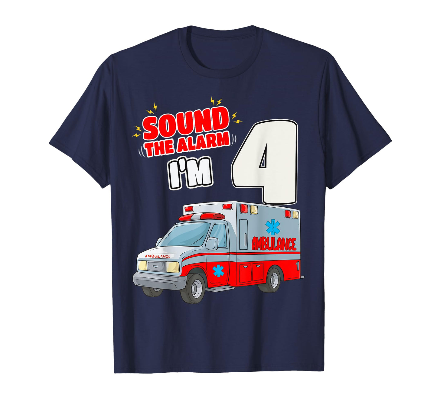 4th Birthday Medical Ambulance EMT 4 Years Old EMS Paramedic T-Shirt