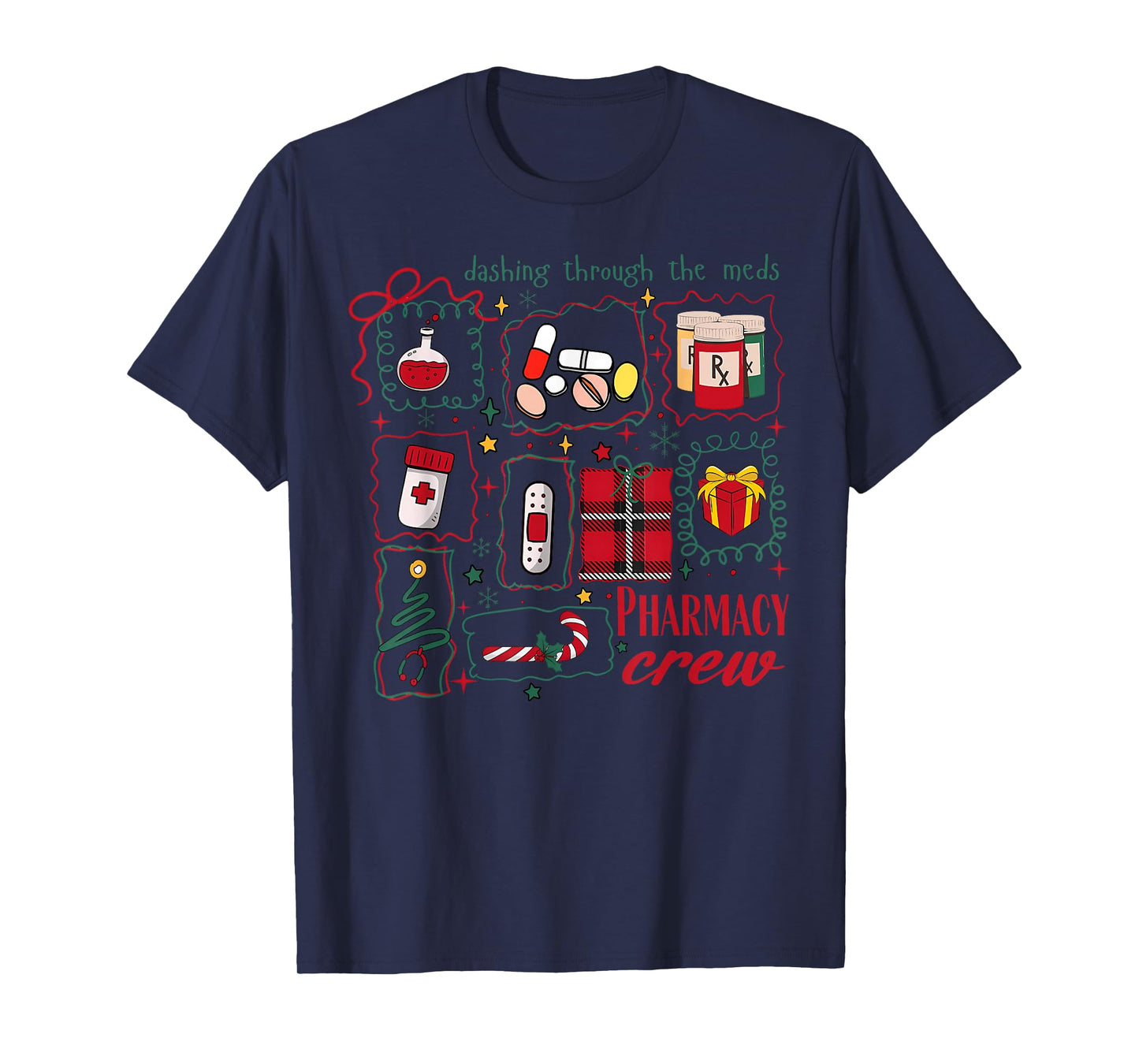 Coquette Cute Christmas Pharmacy Crew Nurse Medical CPhT T-Shirt