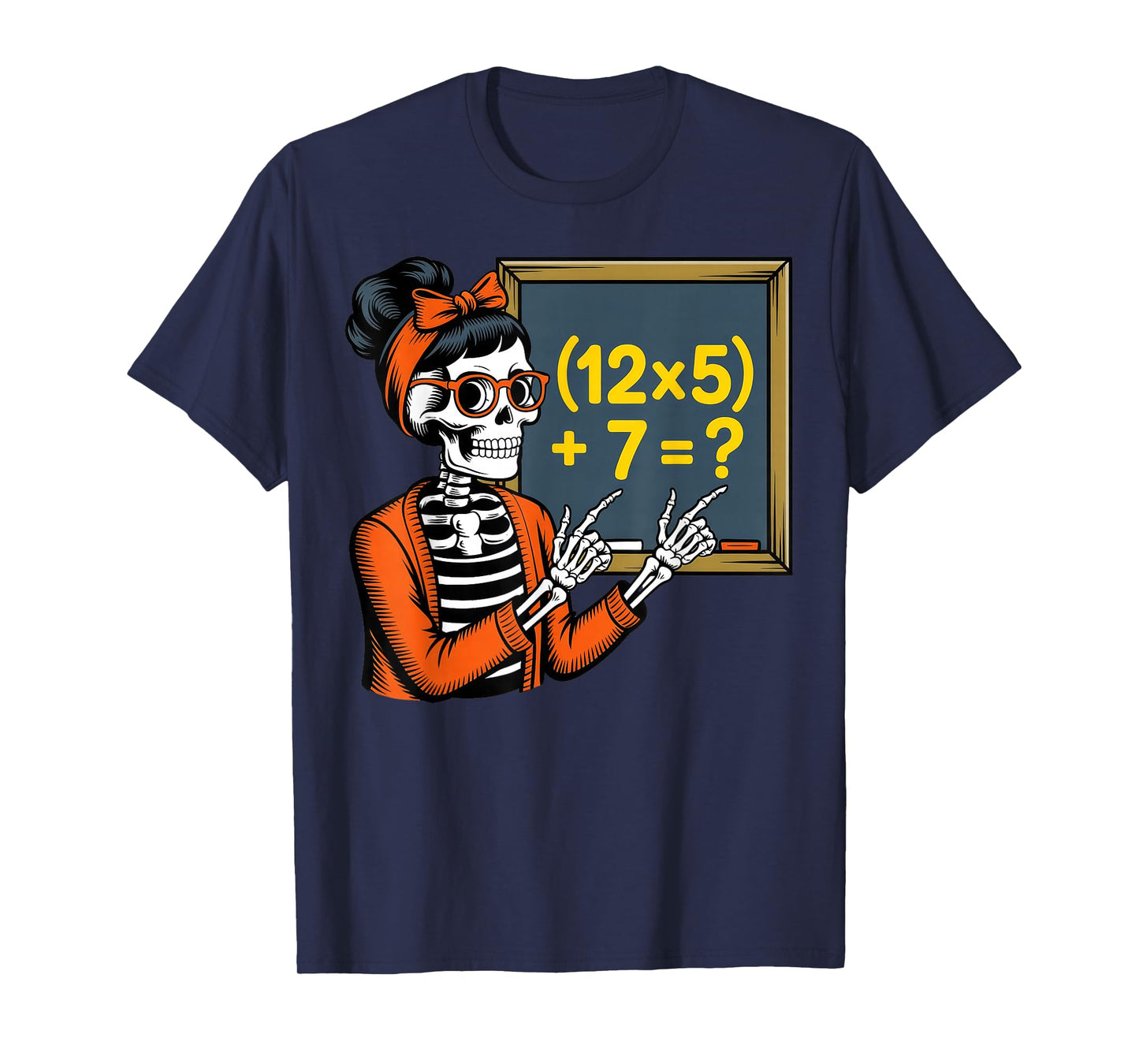 67 Teacher Halloween Skeleton Six Seven Meme Brainrot Math T-Shirt