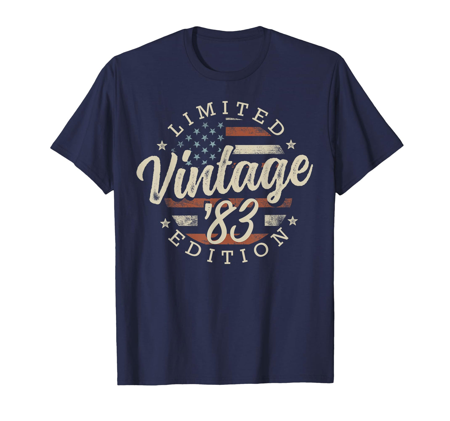 Vintage 1983 Limited Edition USA Flag 42nd Birthday T-Shirt