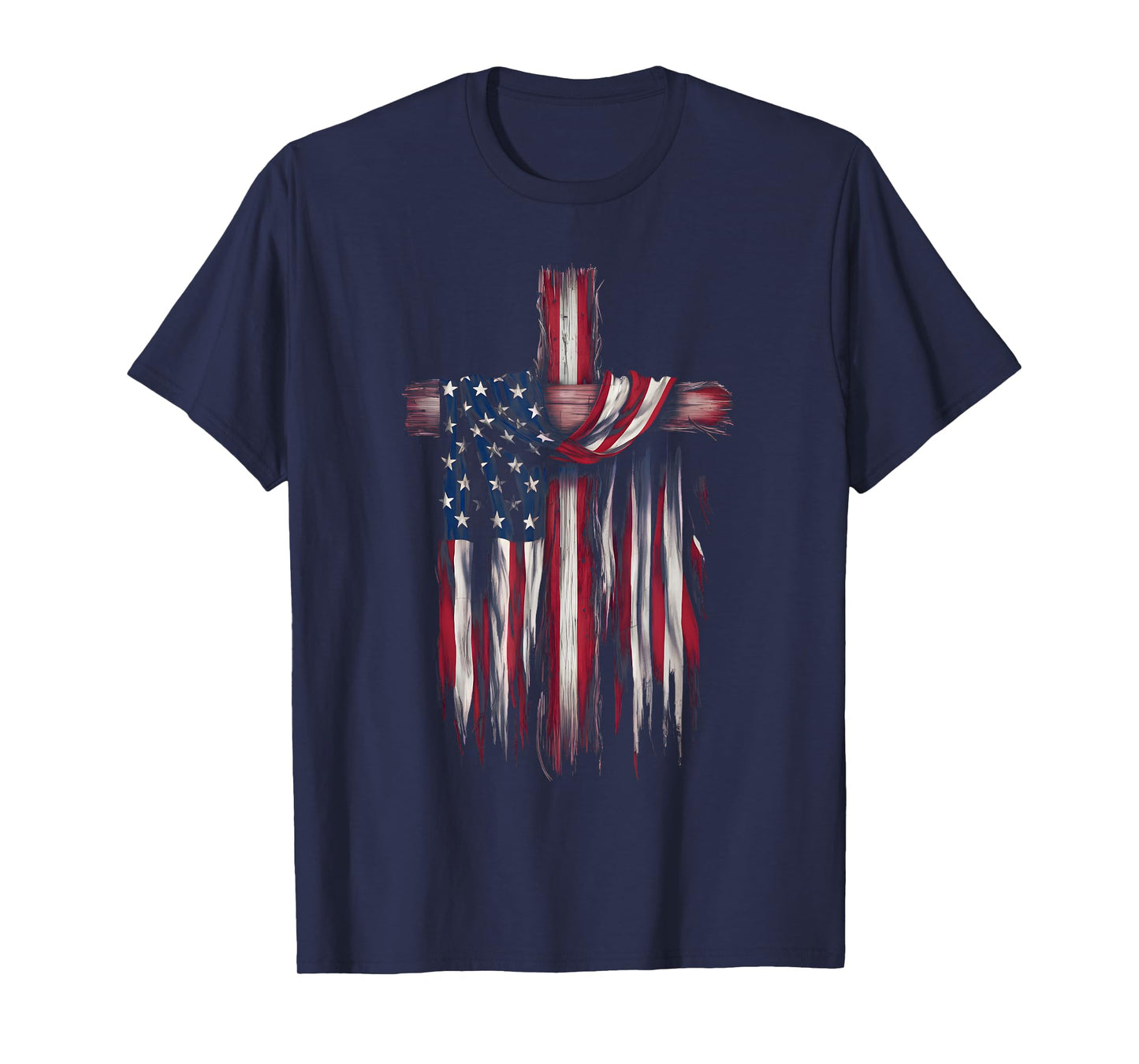 USA Flag Religious Quote 4th of July Christian Faith T-Shirt