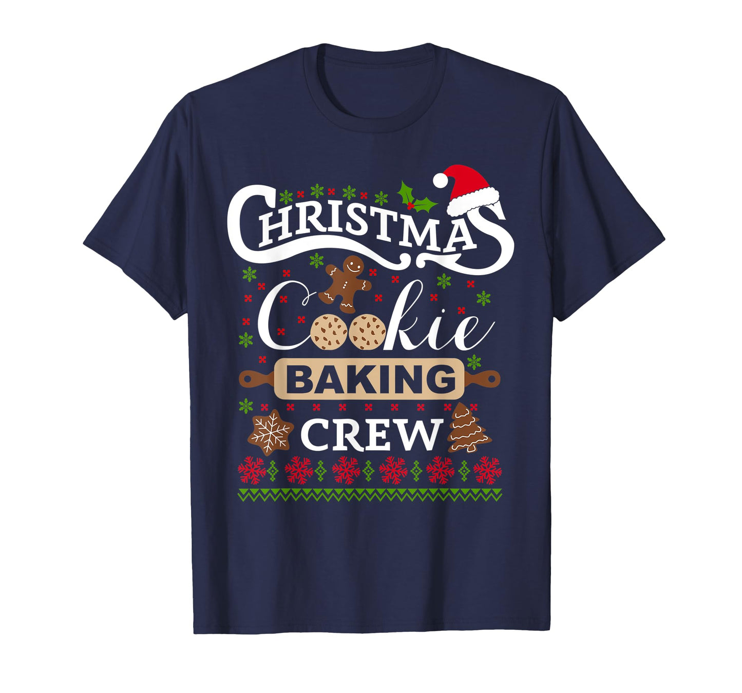 Christmas Cookie Baking Crew T-Shirt funny cook shirt