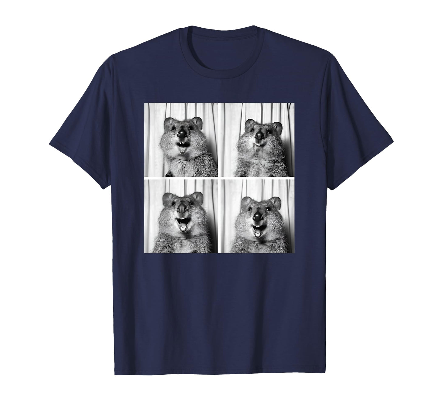 Smiling Quokka Selfie Funny Animal Vintage Style Quokka T-Shirt