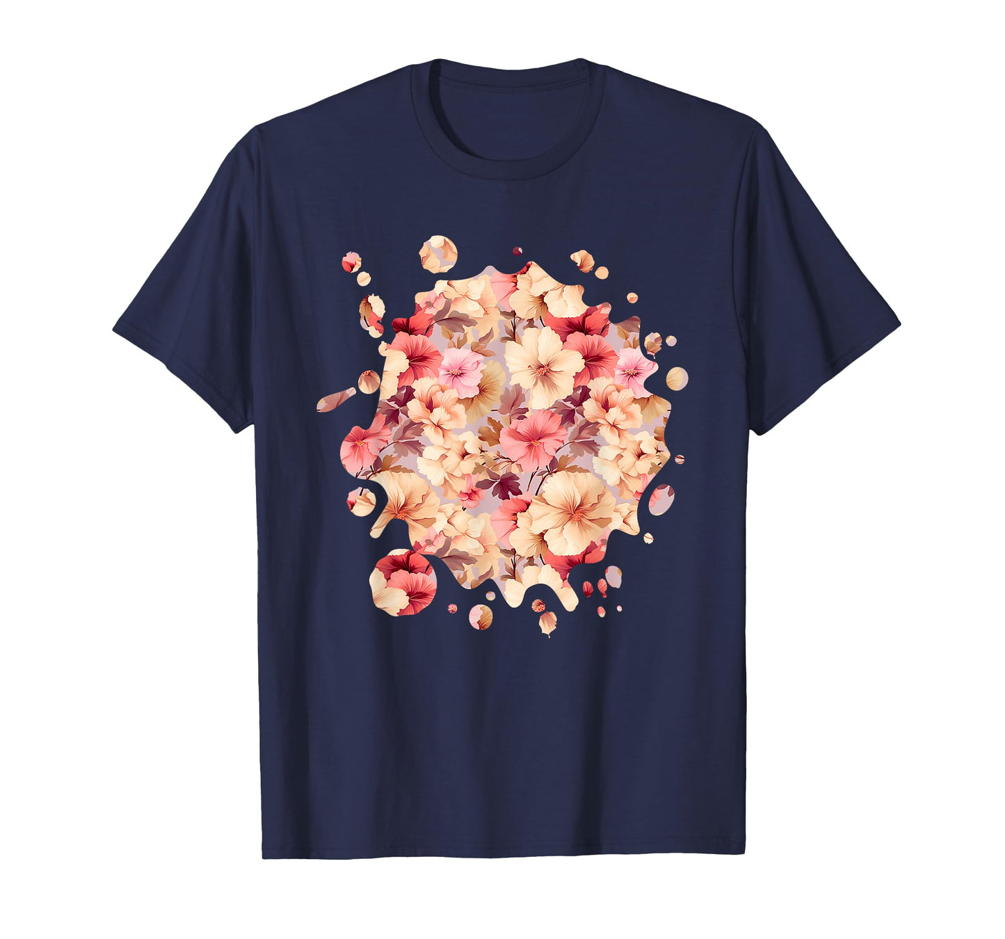 Cute Hollyhock Inspired Flower Plant Lover Gardener women T-Shirt
