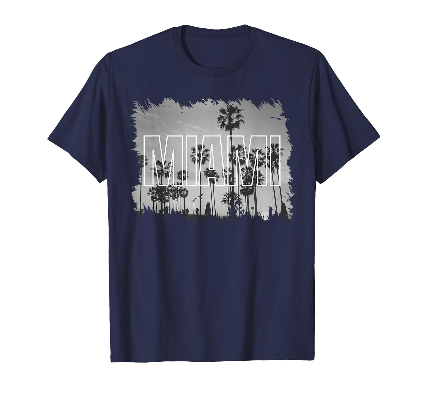 Vintage Miami Black and White Picture T-Shirt