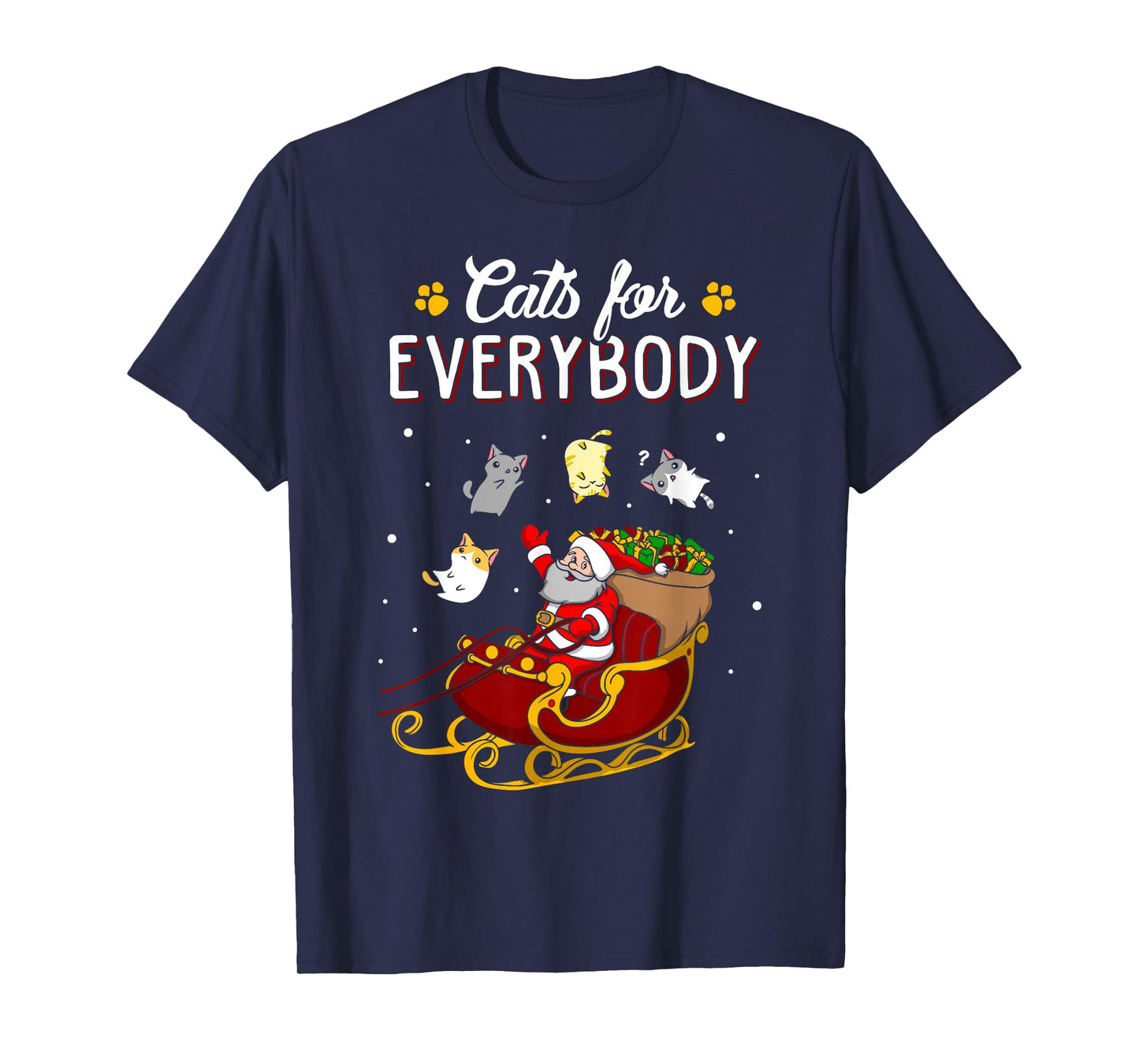 Cats for Everybody Men Kids Women Ugly Christmas Cat T-Shirt