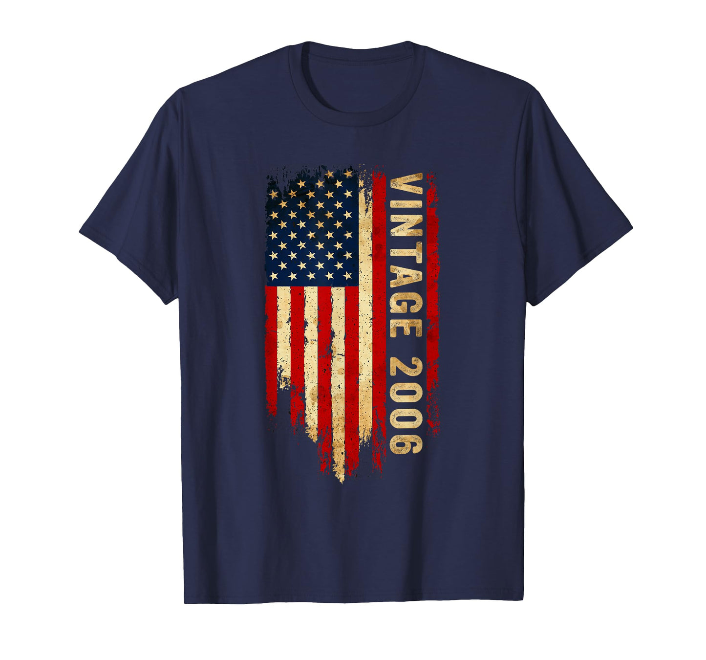 Vintage 2006 Made In 2006 American Flag 20th Birthday Gifts T-Shirt