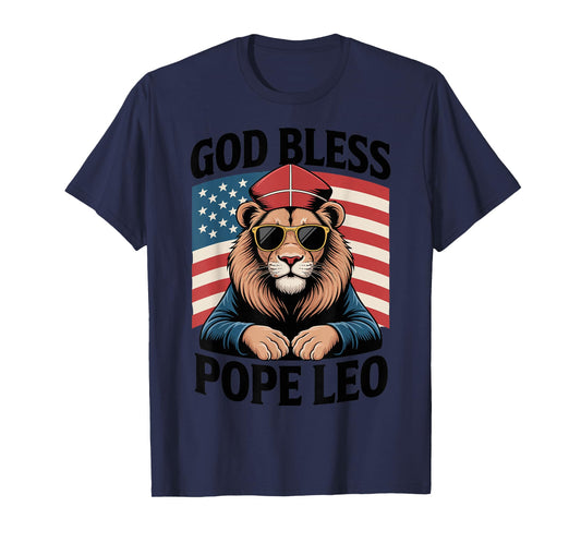 USA Pride Catholic God Bless Pope Leo T-Shirt