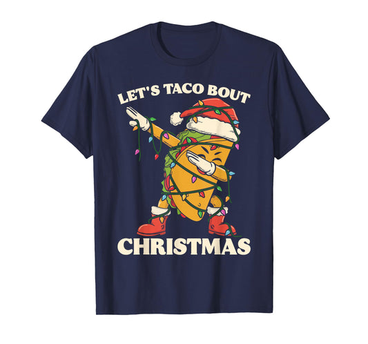 Let's Taco Bout Christmas Dabbing Santa Funny Mexican Dab T-Shirt