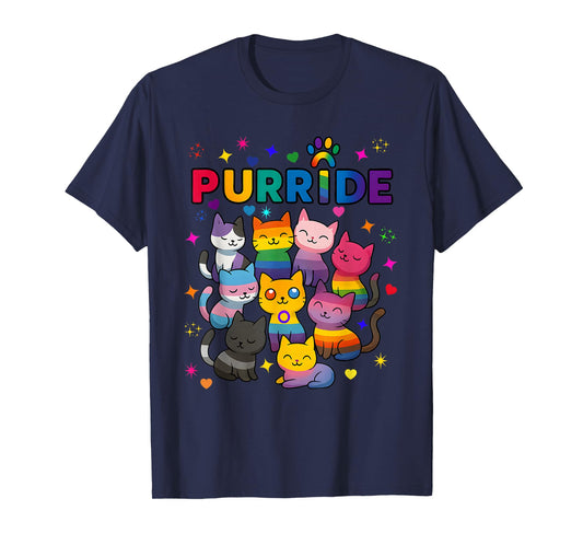 Animal Lover Purr Cat Pride Allies LGBT T-Shirt