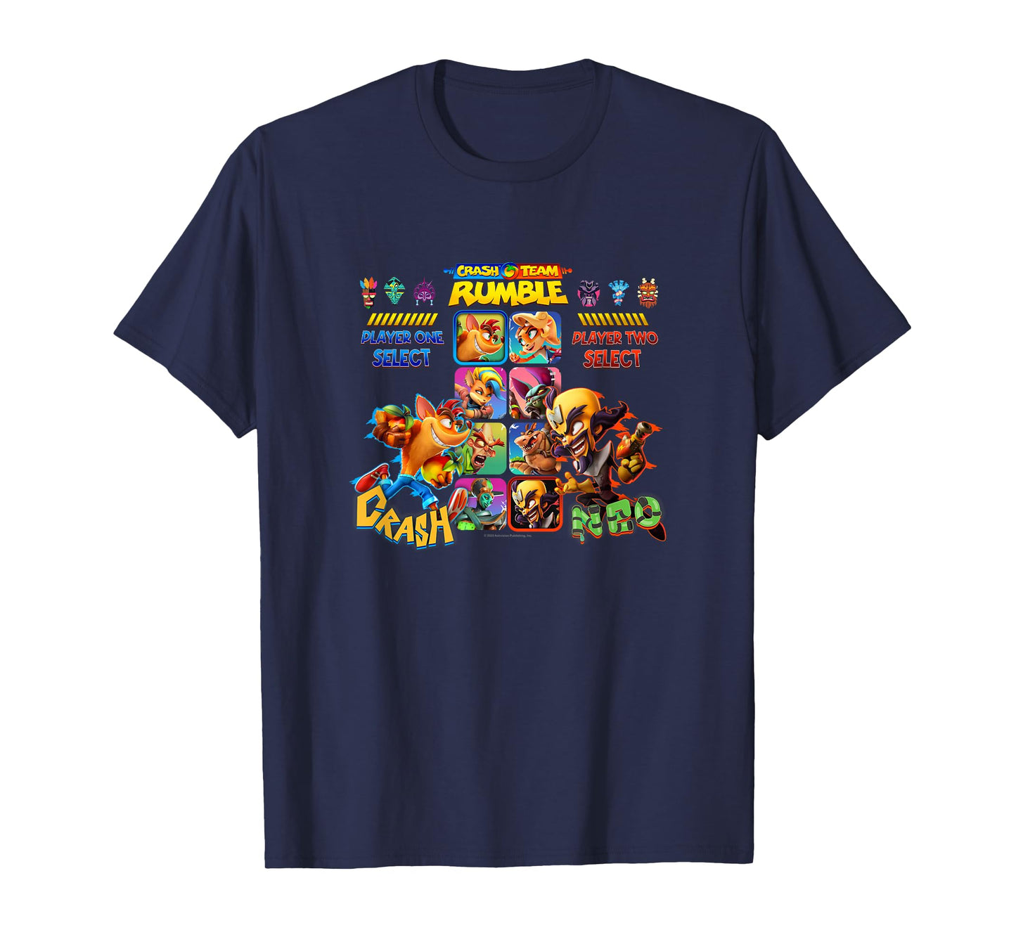 Crash Team Rumble Dr. Neo Cortex vs. Crash Game Screen Logo T-Shirt