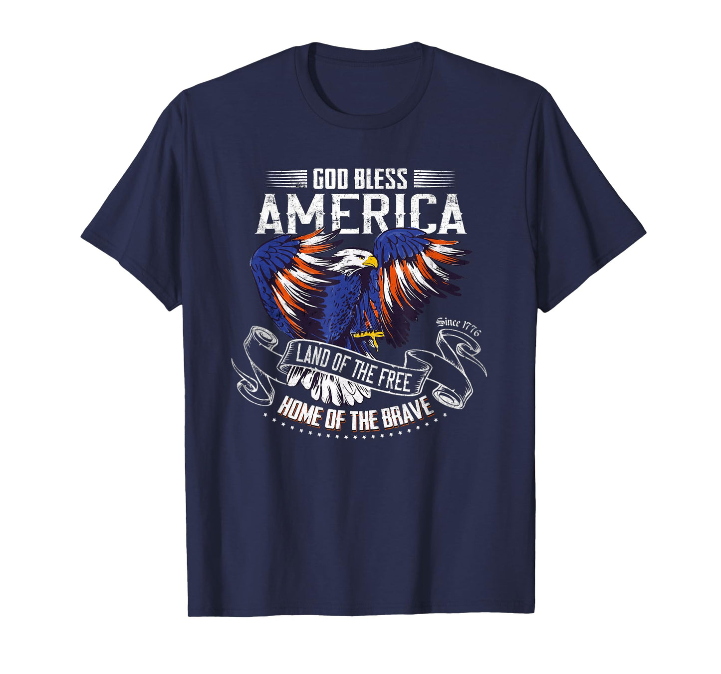 God Bless America | Land of The Free Because of The Brave T-Shirt