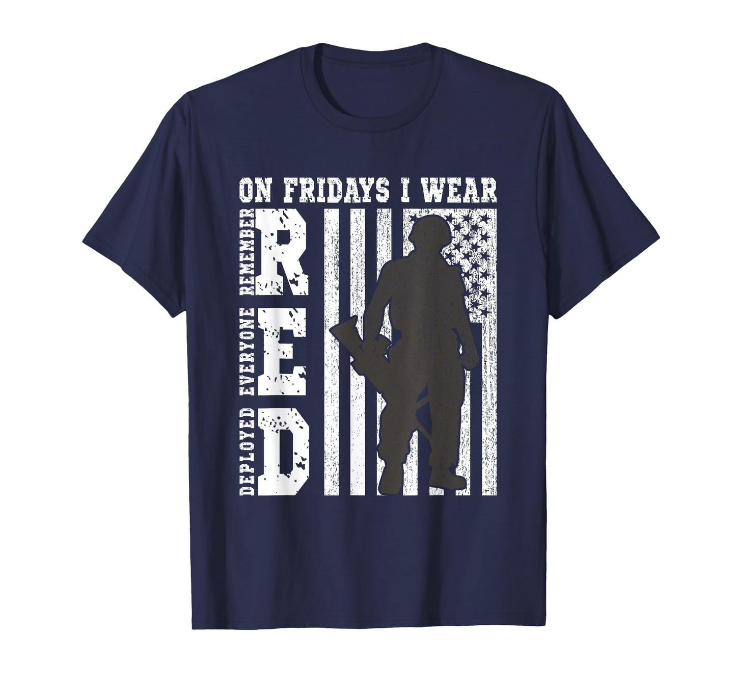 On Fridays I Wear Red USA Support American Troops T-Shirt