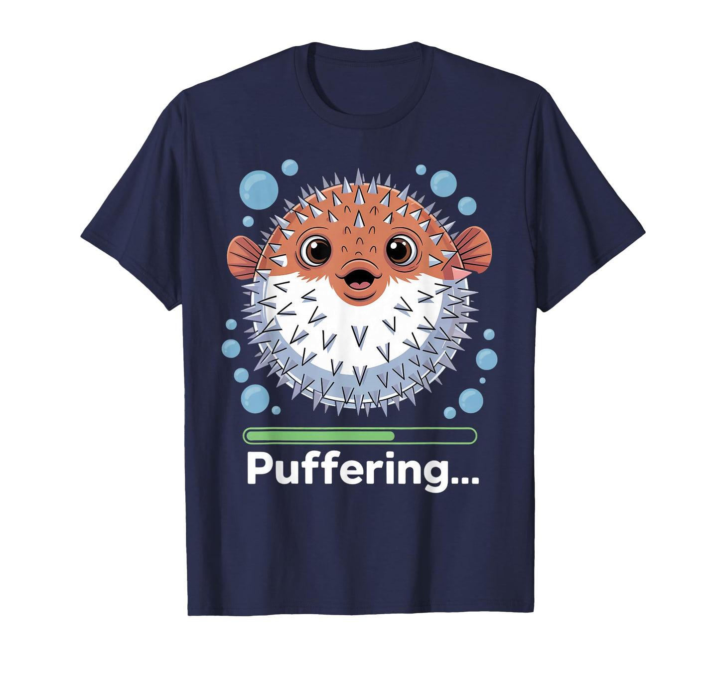 Puffering Fishing Fish Cute Pufferfish T-Shirt