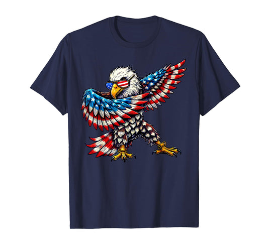 American Flag Bald Eagle Patriotic Eagle 4th of July USA T-Shirt