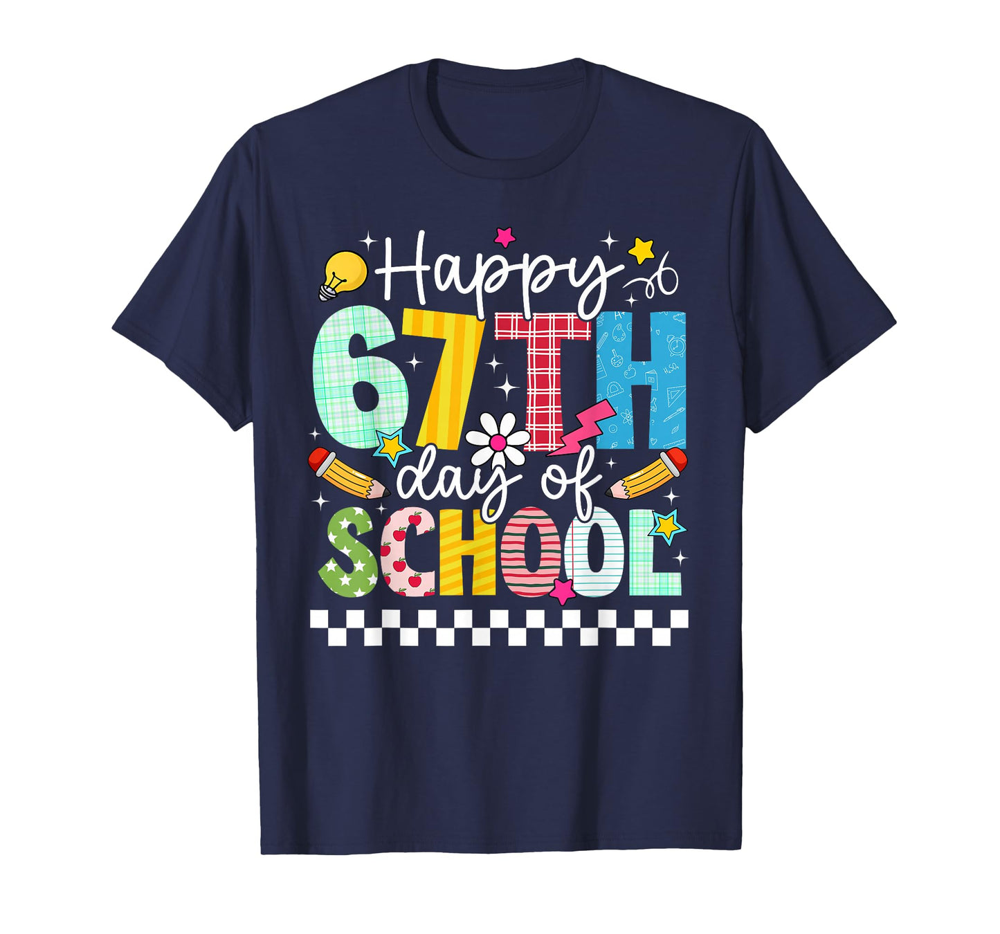 Happy 67th Day of School Funny 6 7 Meme Boy Girl Teacher T-Shirt