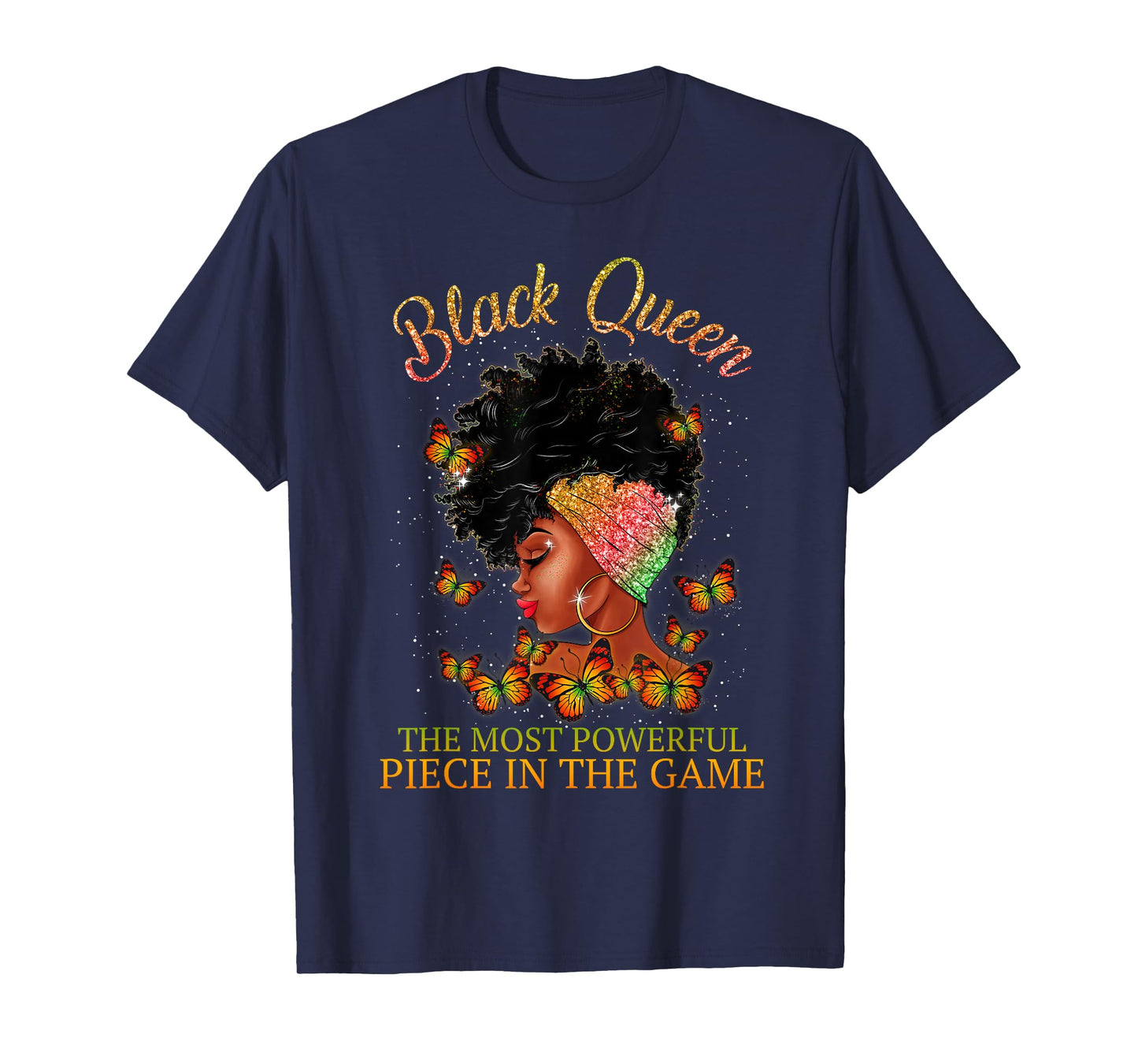 Black Queen The Most Powerful Piece in The Game Melanin Girl T-Shirt