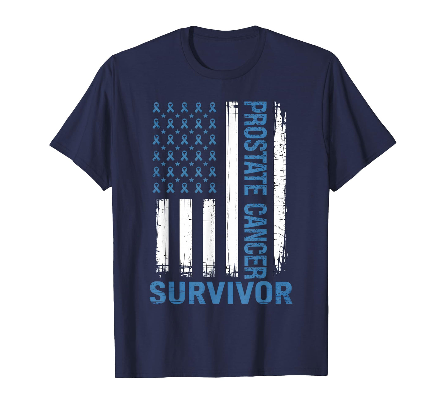 Prostate Cancer Survivor Vintage Flag Ribbon T-Shirt
