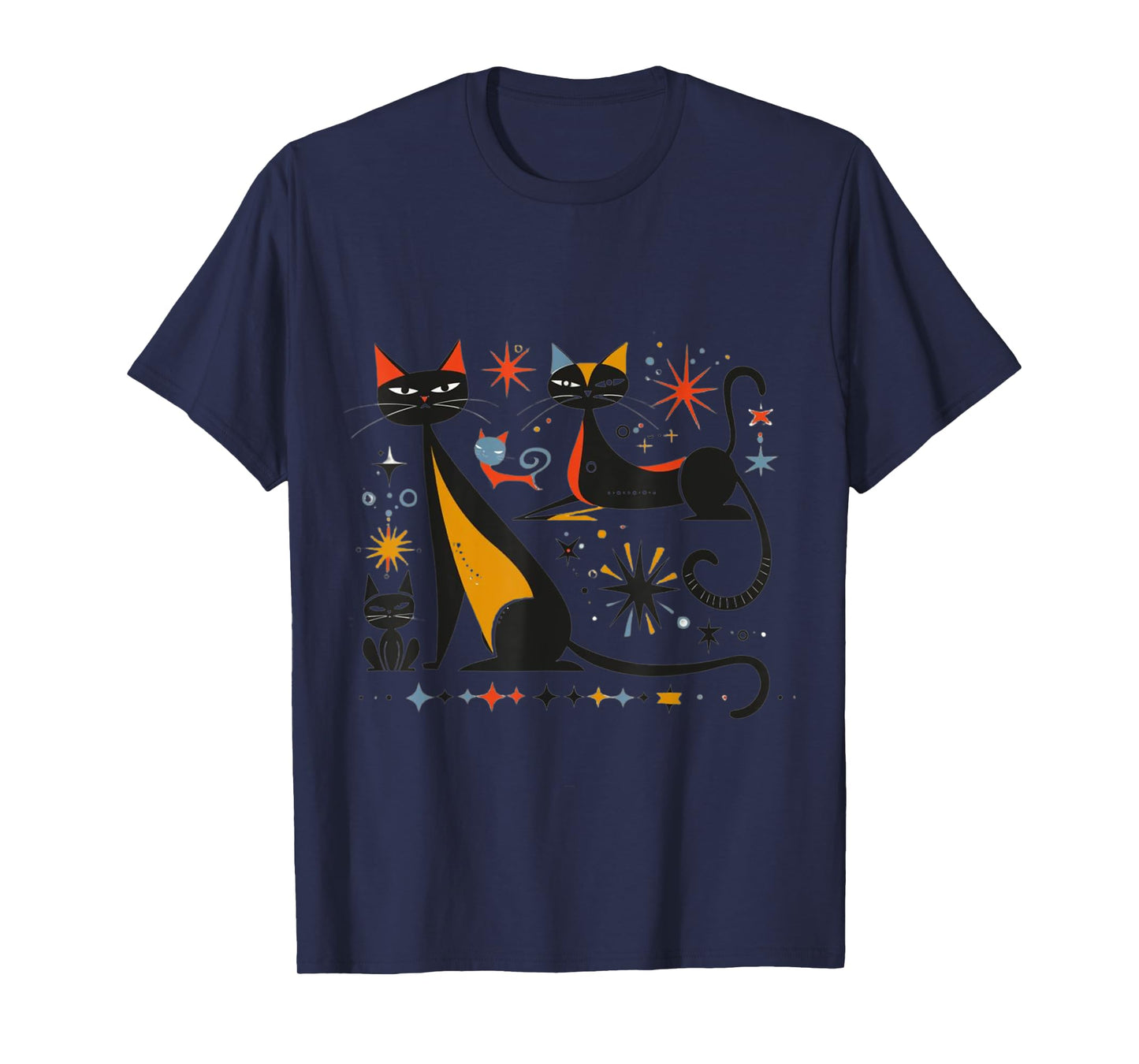 Vintage Retro Mid-Century Modern Look Cats 50s 60s Style T-Shirt