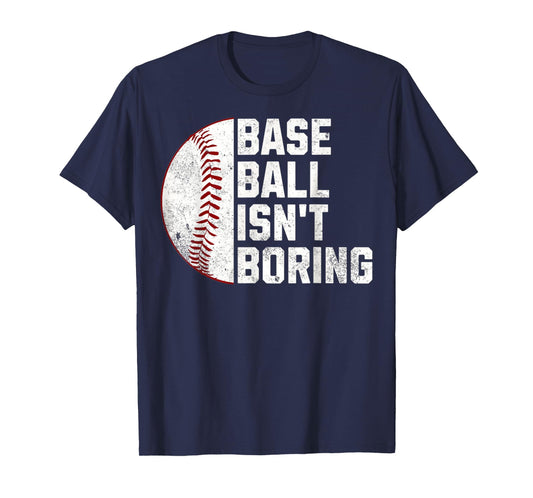 Baseball Isn't Boring Vintage Funny Baseball Fans Sport T-Shirt