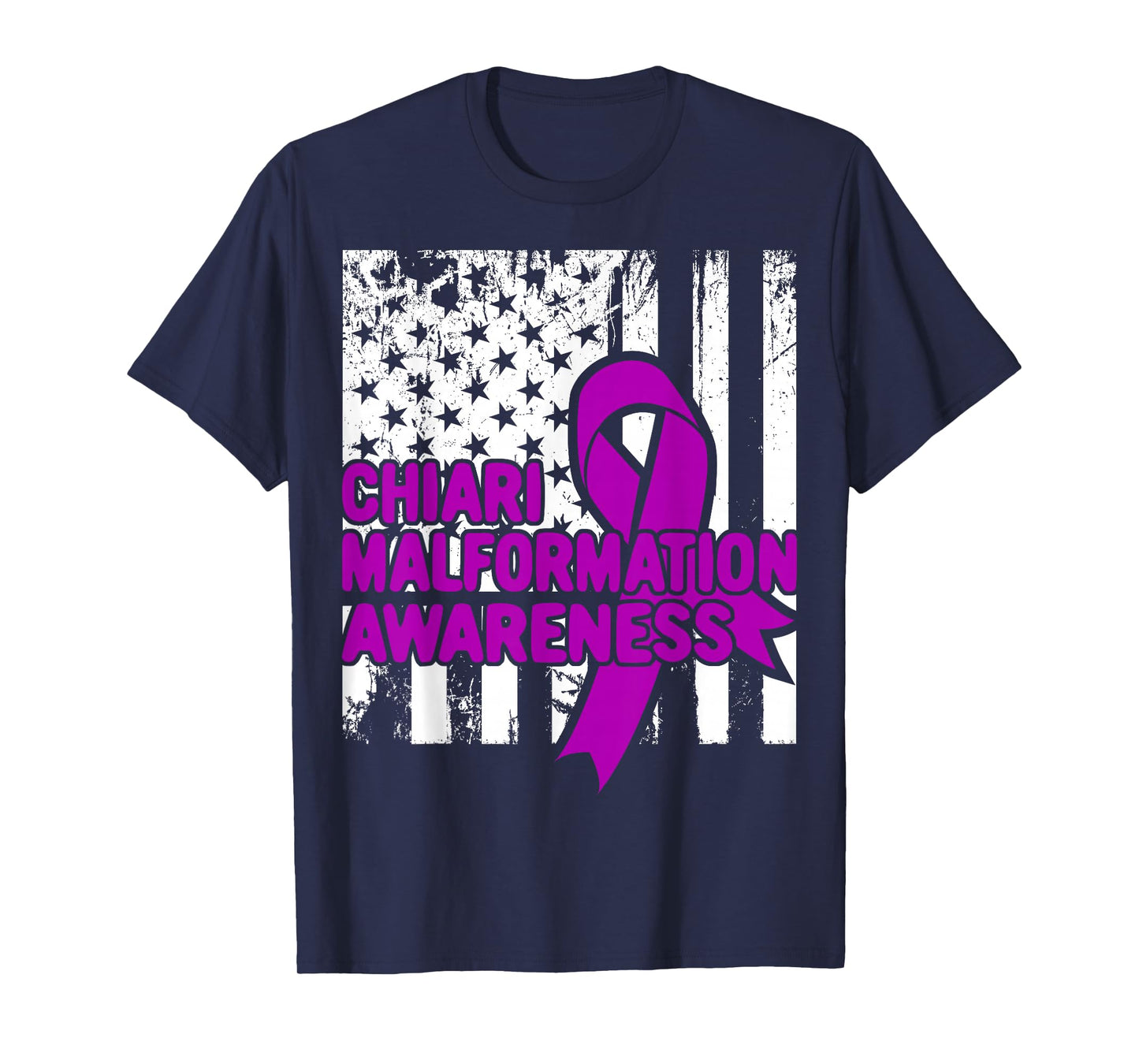American Flag Shirt - Chiari Malformation Awareness TShirt T-Shirt