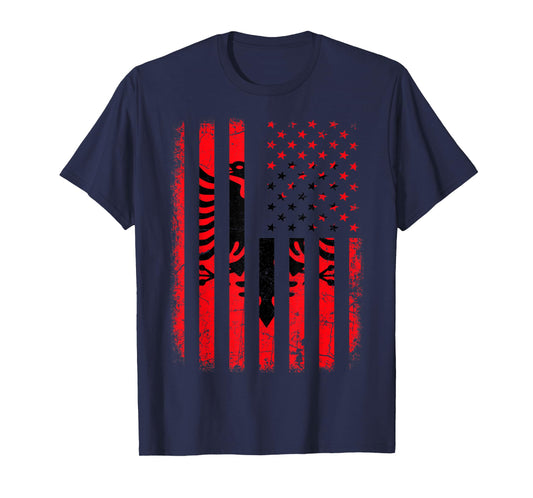 Albanian American Flag Albania America Pride Heritage T-Shirt