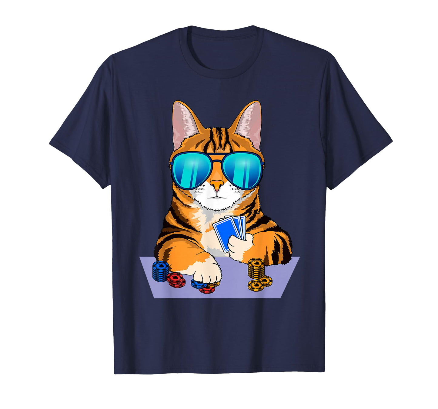 Cat Play Poker - Texas Hold'em Poker T-Shirt