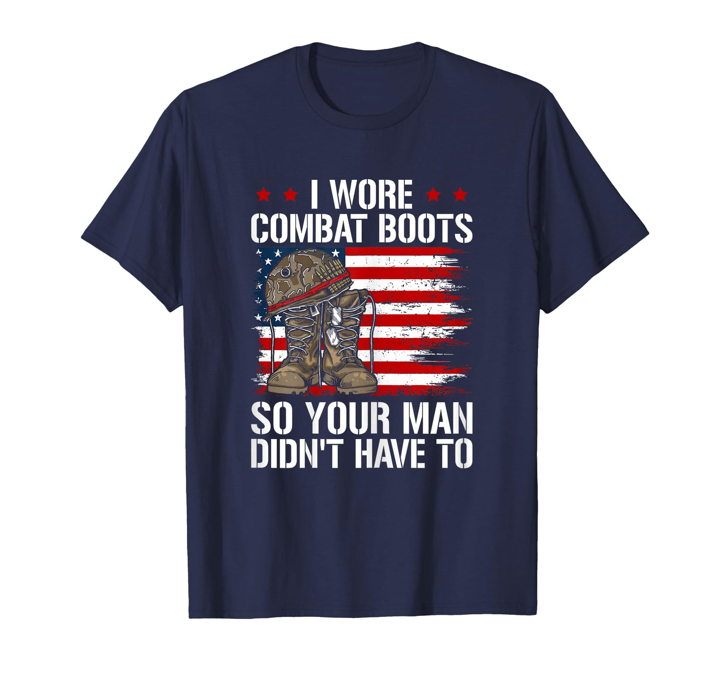 Funny Female Veteran I Wore Combat Boots Women Veteran Mom T-Shirt