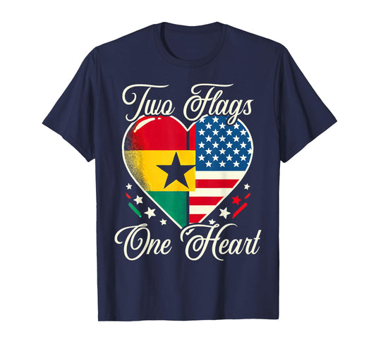 Half Ghanaian Half American USA Flag Ghana America T-Shirt