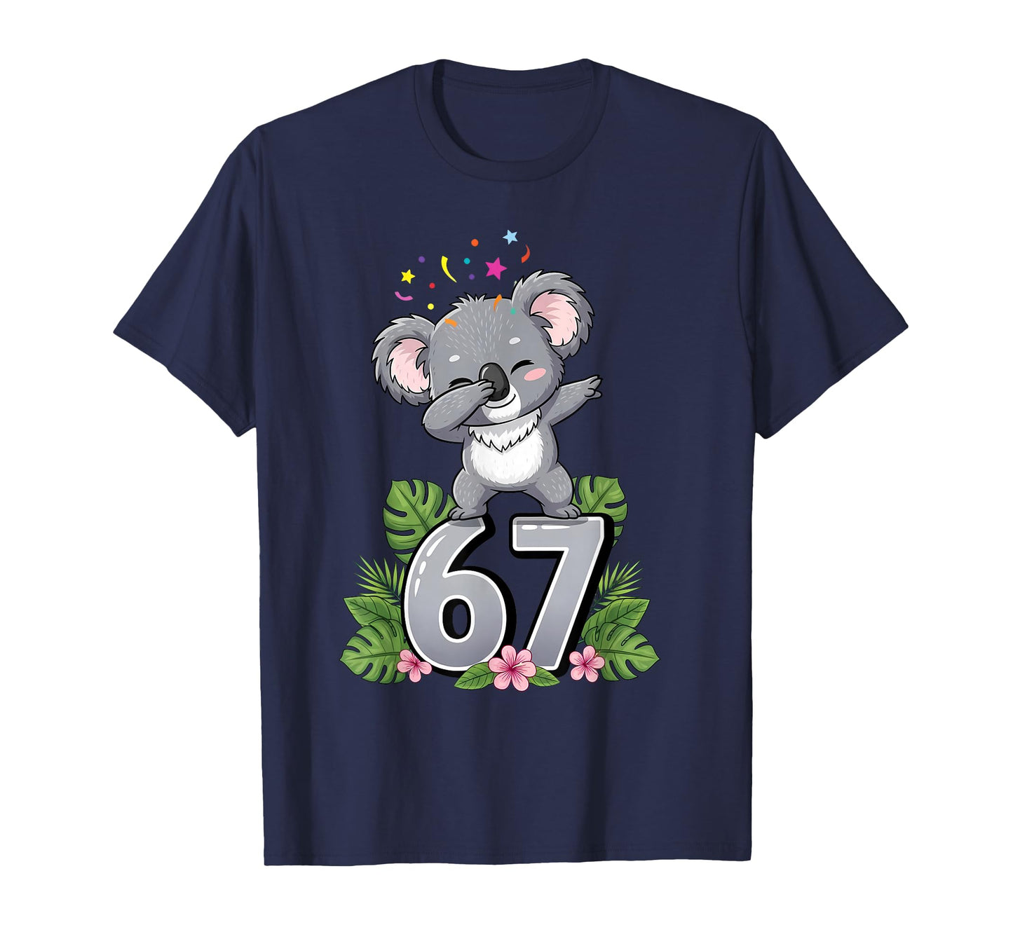 Six Seven Meme Dabbing Baby Koala 67 Funny Gen Z Apha T-Shirt