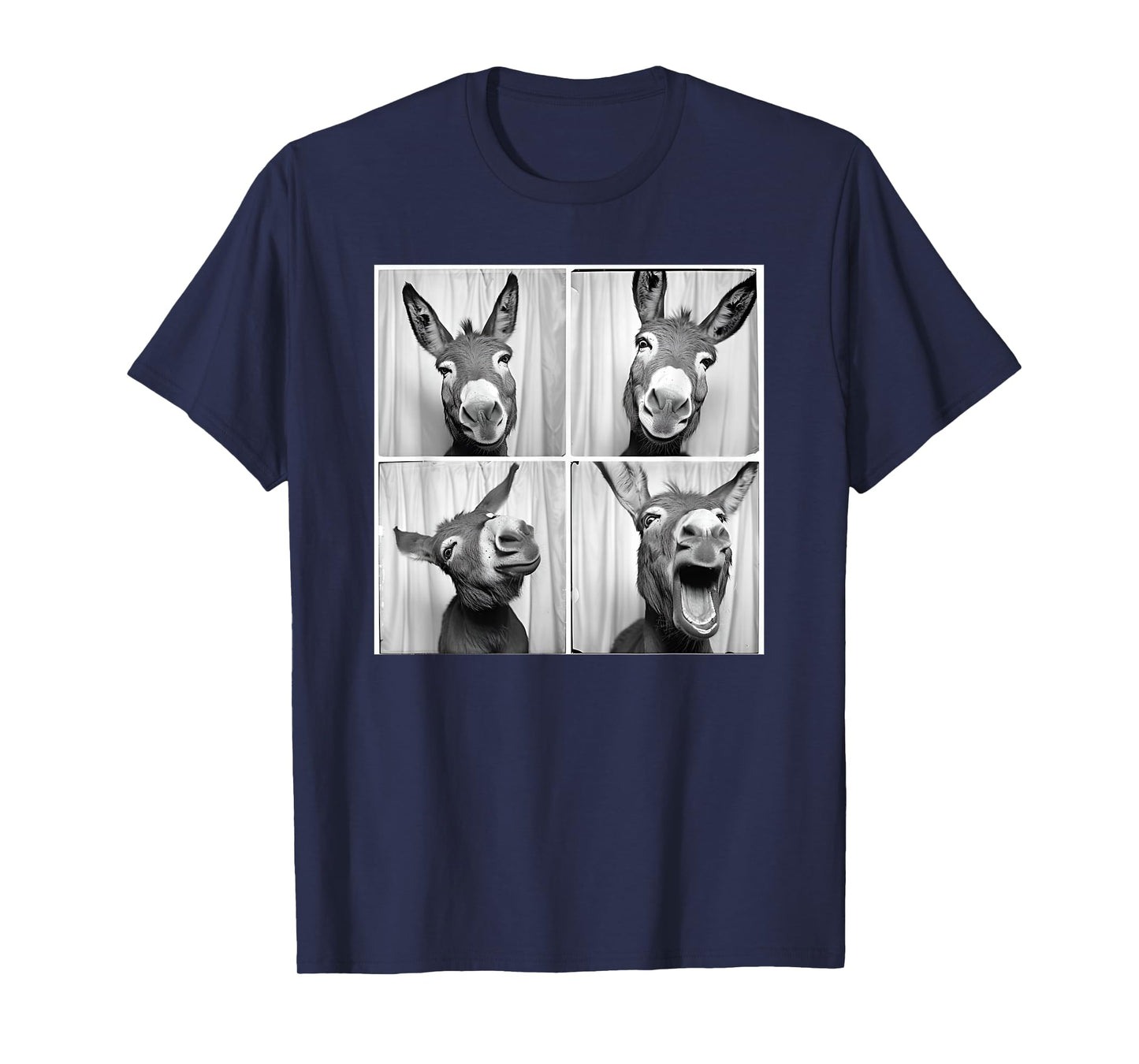 Laughing Donkey Face Quirky Farm Farming Funny Donkey T-Shirt