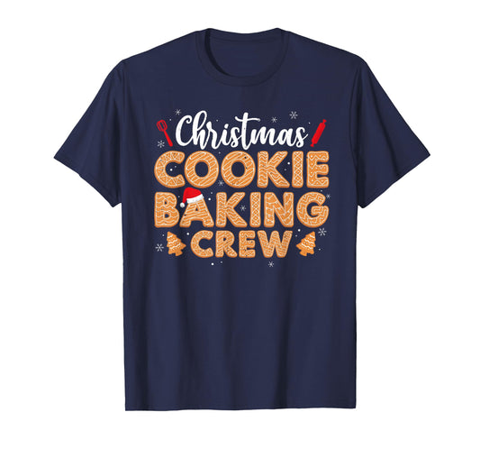 Christmas Cookie Baking Crew for Women Basker Seniors Xmas T-Shirt