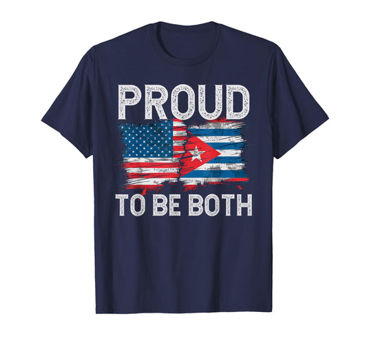 Half Cuban Half American USA Flag Cuba America T-Shirt