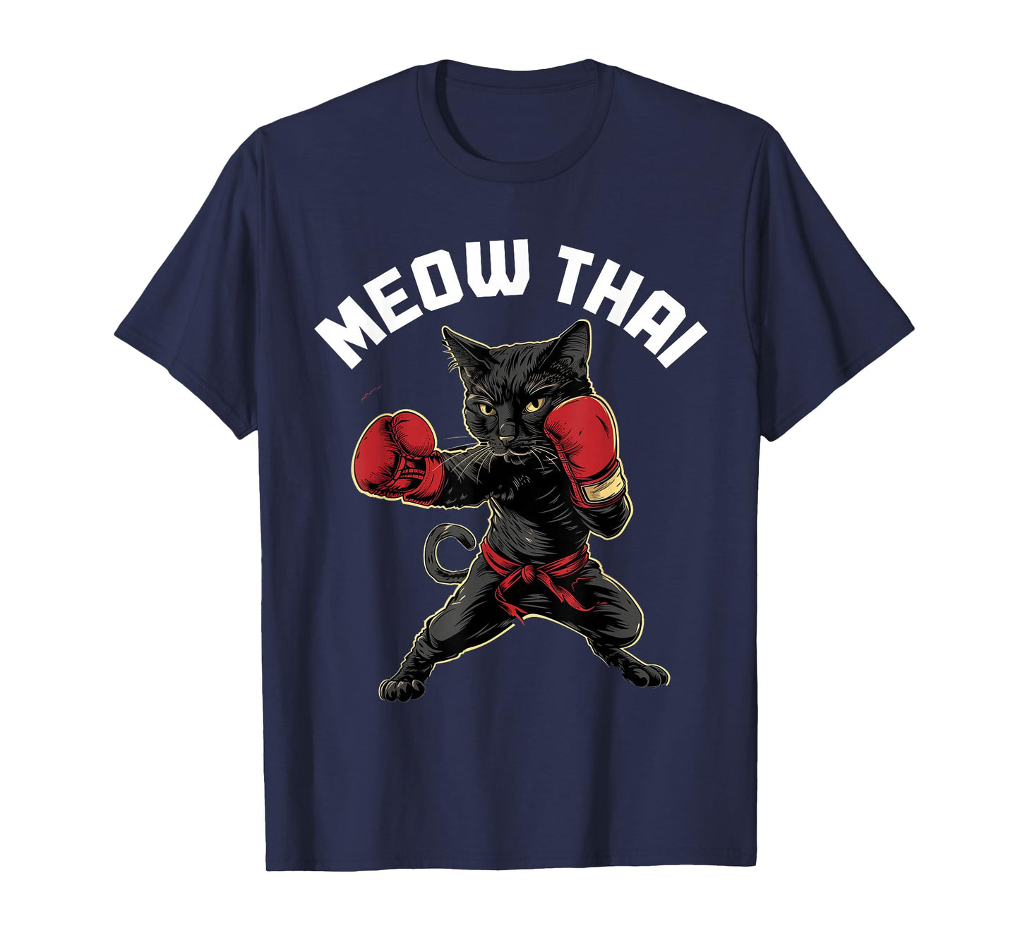 Meow Thai Muay Thai Boxing Cat Martial Arts MMA Boxer T-Shirt