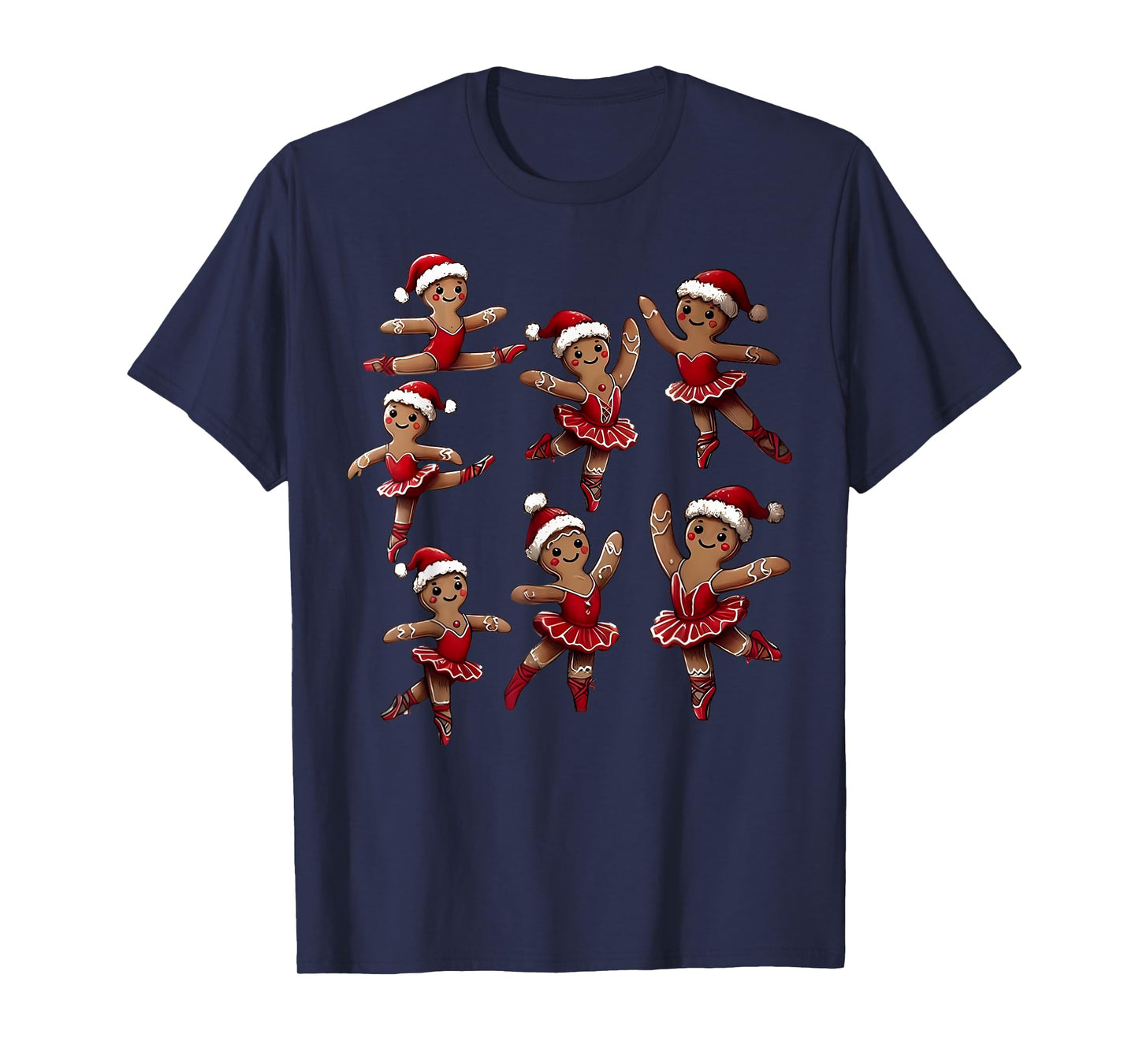 Ballet Gingerbread Ballet Dancer Dance Teacher Christmas T-Shirt