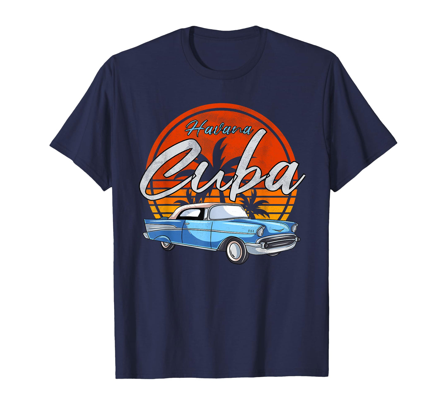 Retro Havana Cuba Vintage Sunset Caribbean Cuban Souvenir T-Shirt