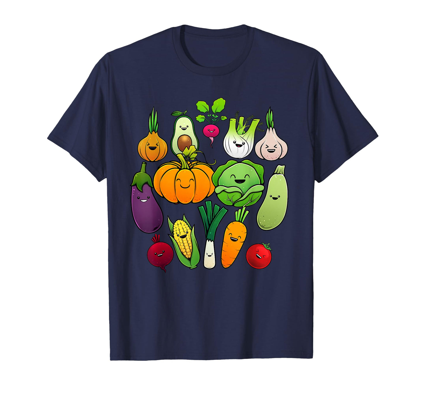 Cute Vegetable Art Men Women Healthy Veggie Vegan Gardening T-Shirt
