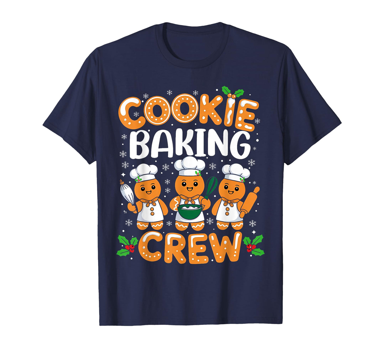 Cookie Baking Crew Christmas Gingerbread Team Squad Family T-Shirt