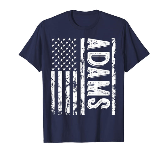 Adams Last Name Funny Surname Team Adams Family Reunion T-Shirt