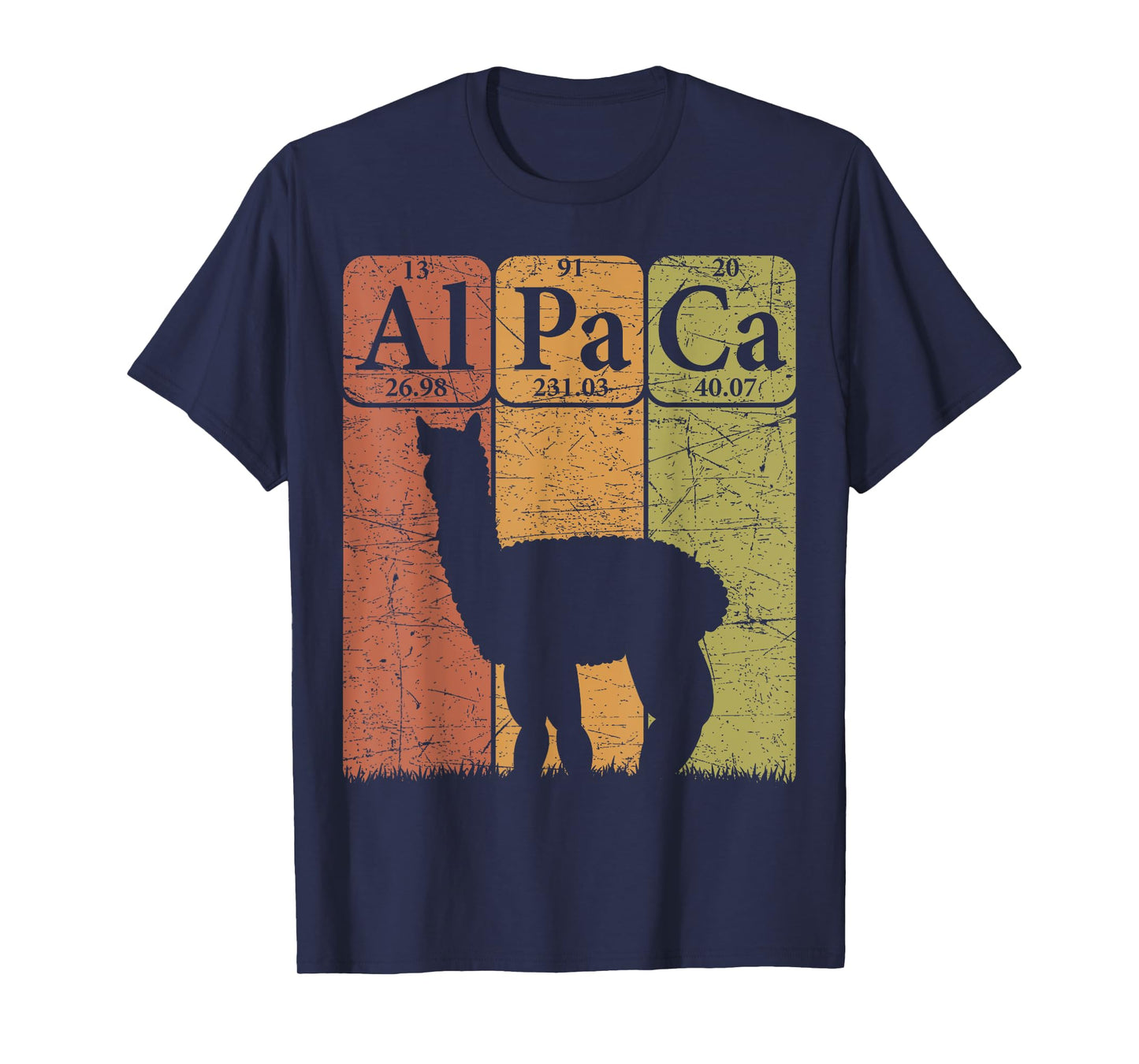 Alpaca Periodic Table Elements Llama Alpaca Vintage T-Shirt
