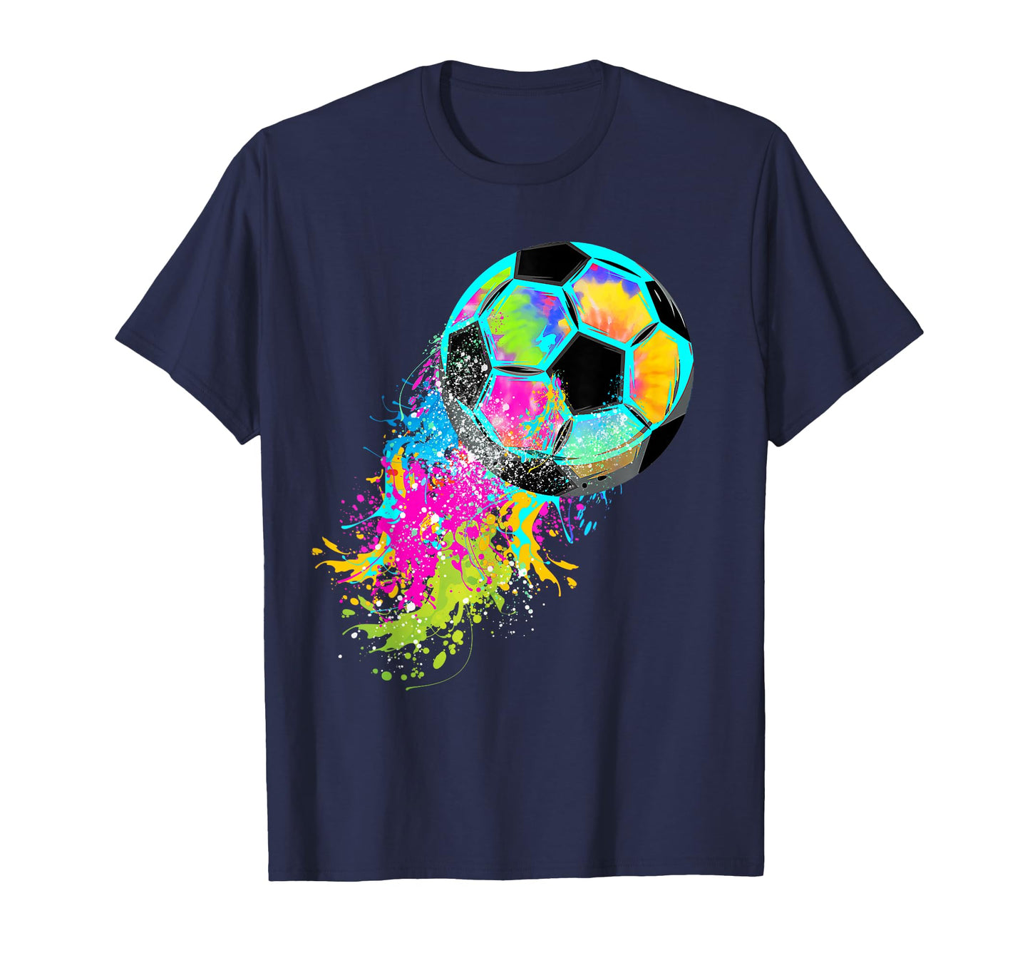 Colorful Tie Dye Soccer Ball T-Shirt