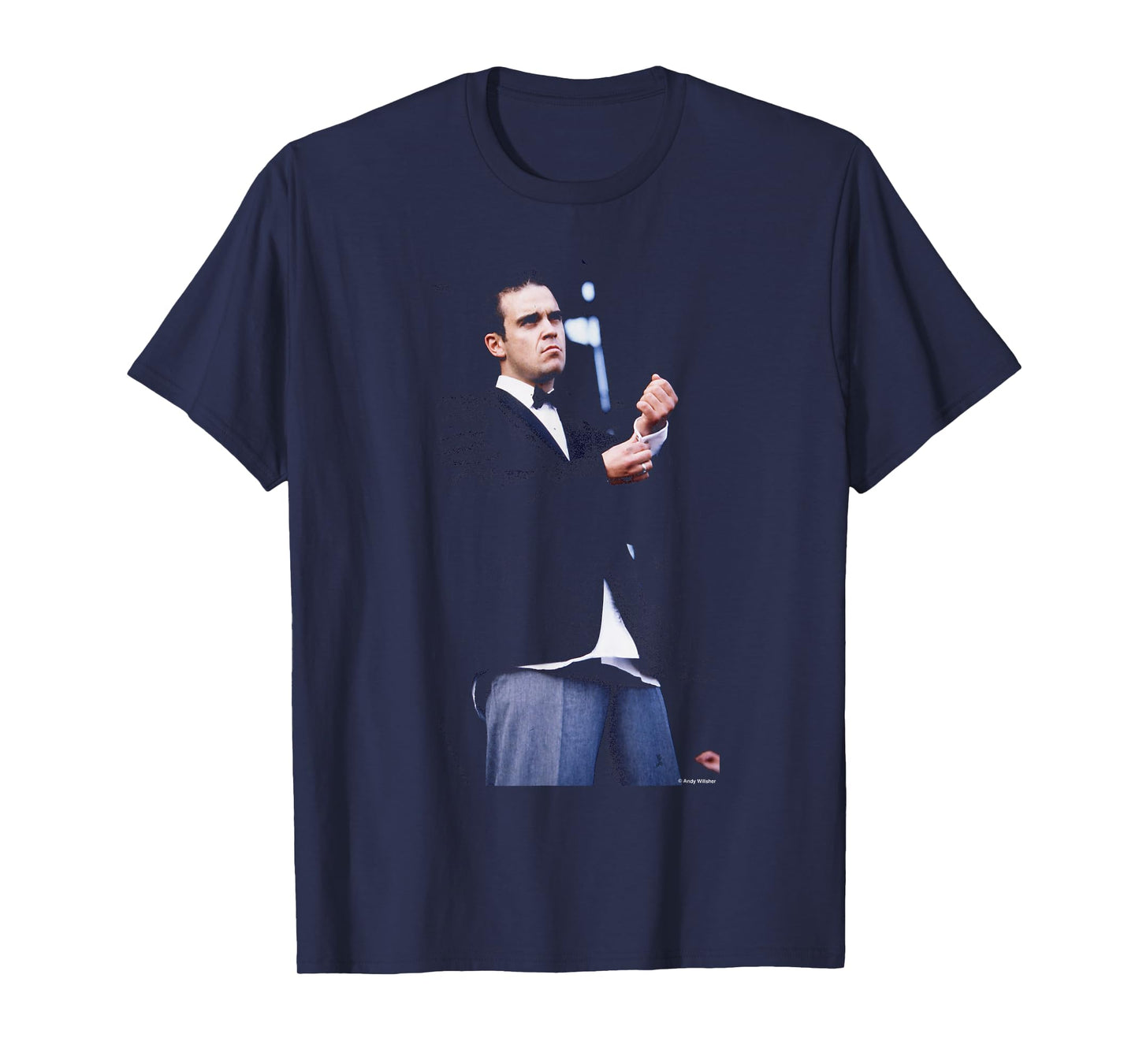 Robbie Williams Performing Leeds Festival By Andy Willsher T-Shirt