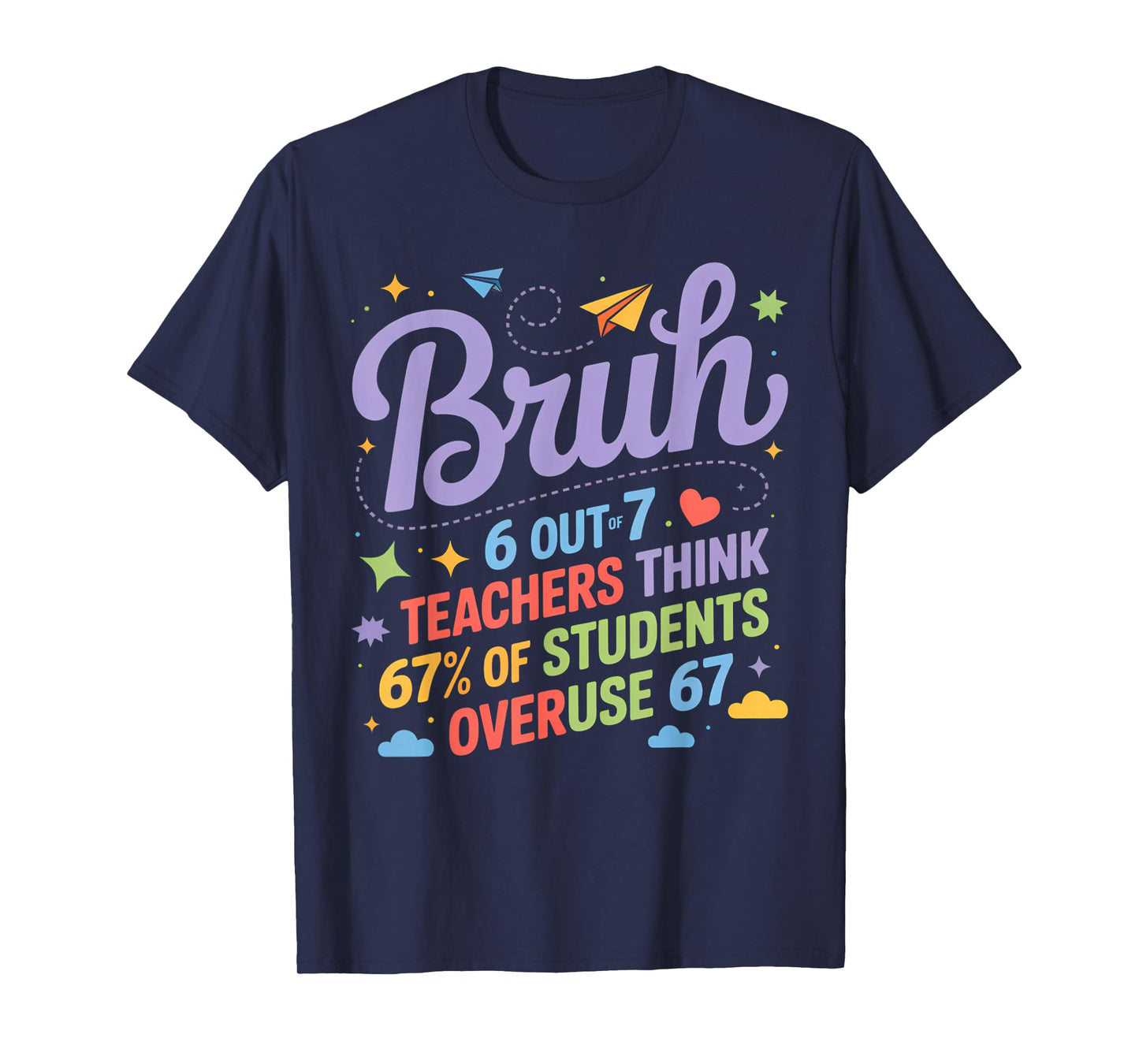 Bruh 67 Teachers Meme Funny School Quote T-Shirt