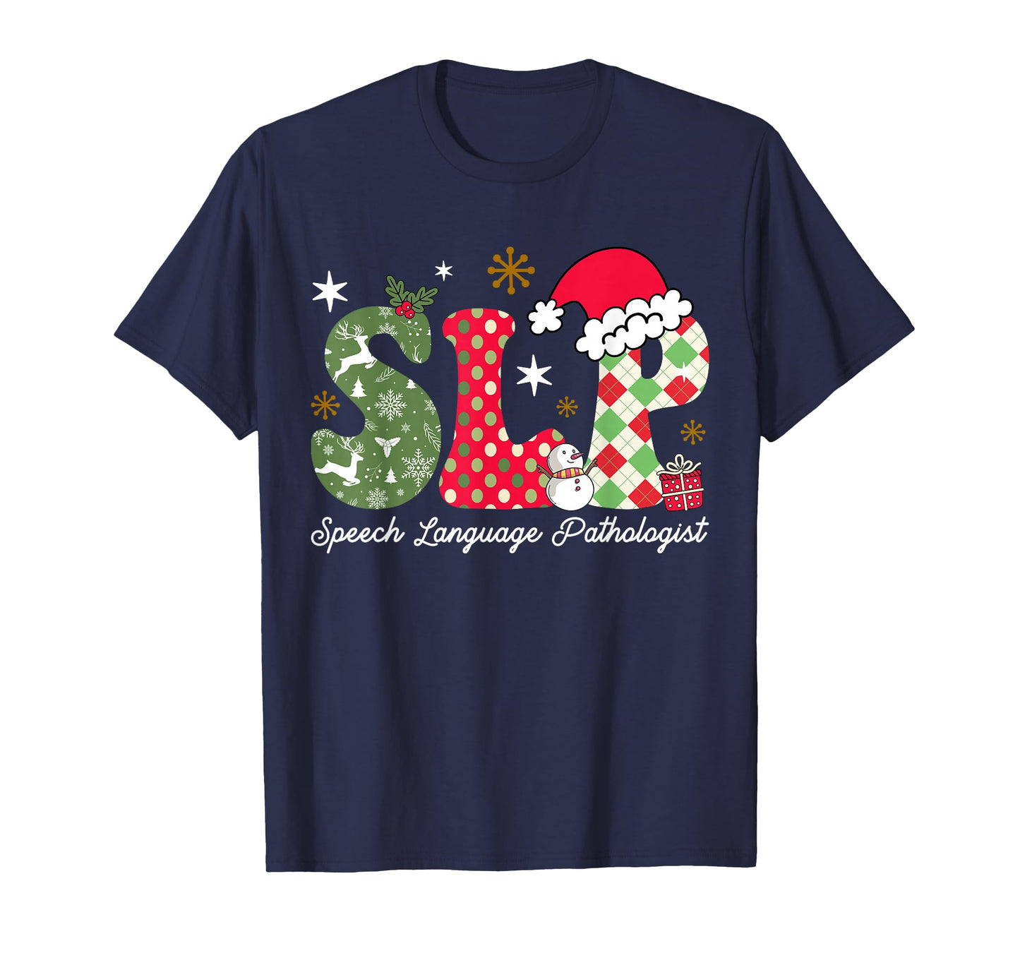 Christmas Speech Language Pathologist SLP Speech Therapy T-Shirt