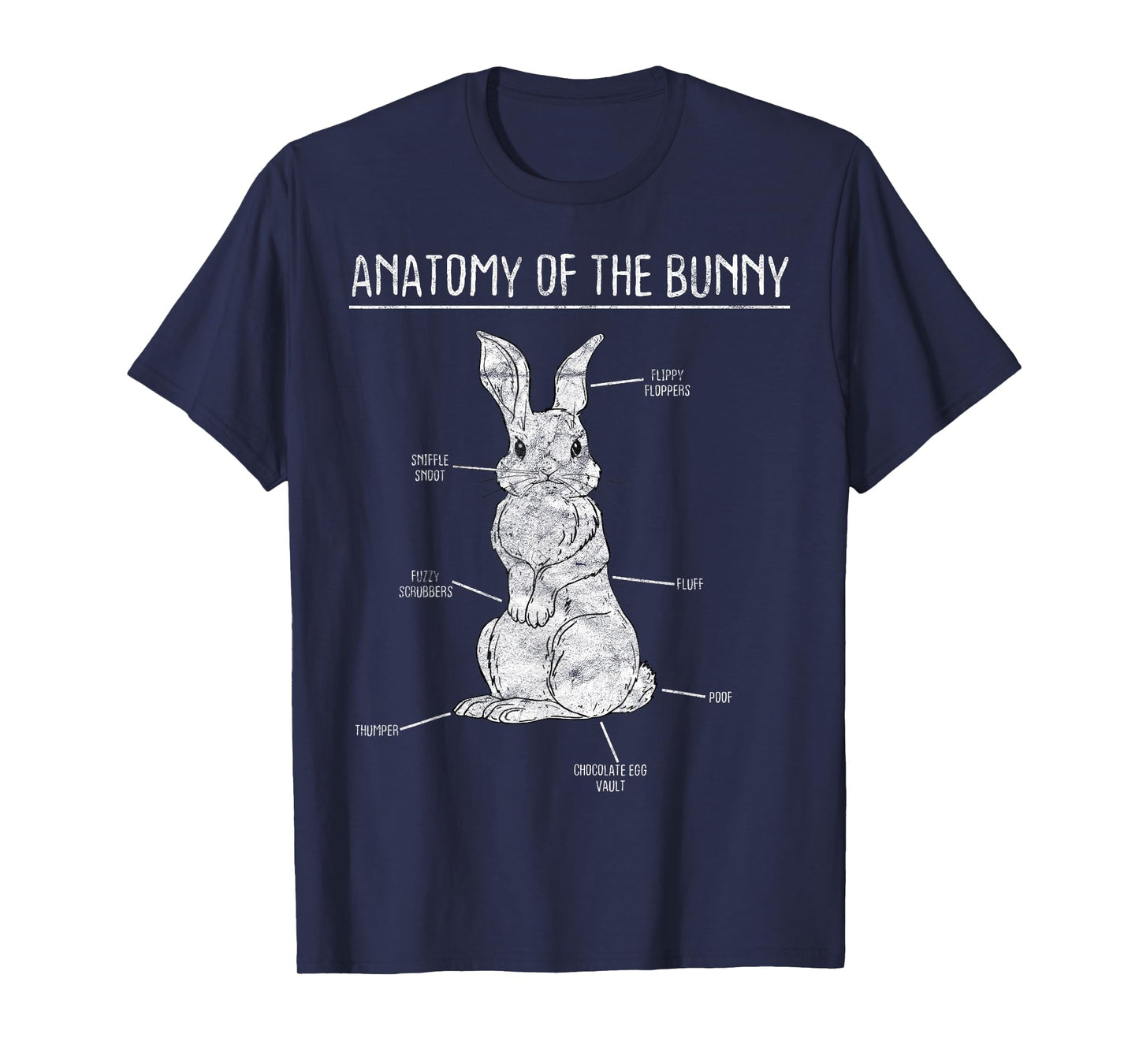 Rabbit Anatomy Bunny Lover Animal Pet Owner Gift T-Shirt