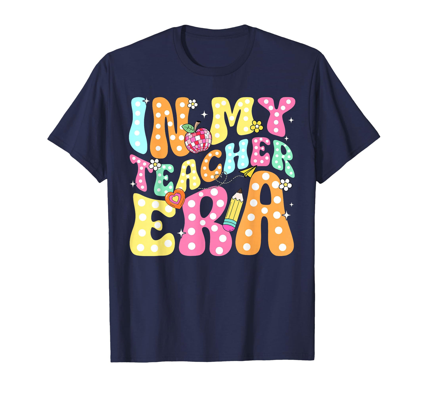 in My Teacher Era Retro 100th Day Back to School Teacher Kid T-Shirt