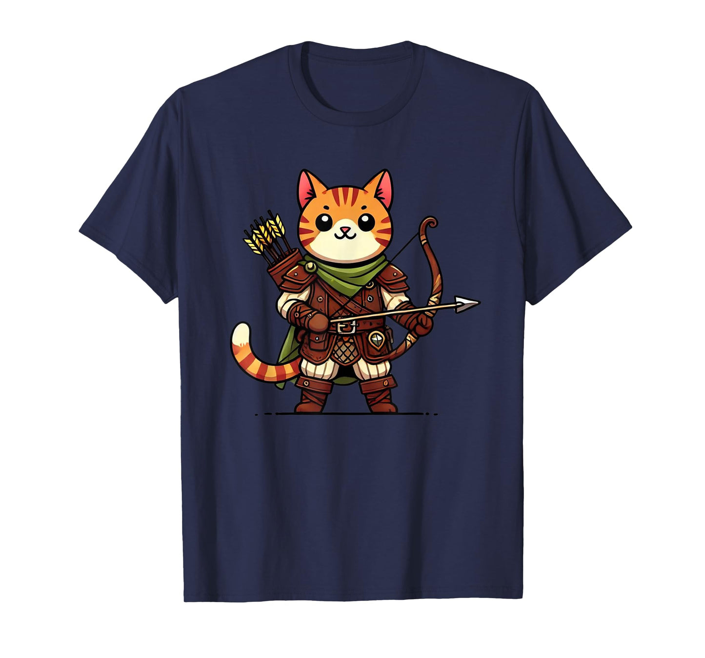 Medieval Ranger Cat Men Women T-Shirt