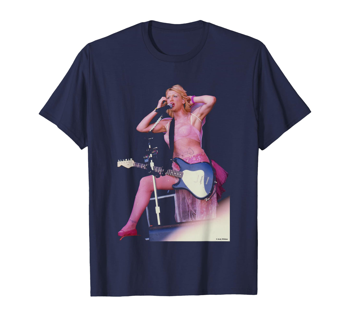 Hole Courtney Love Live Glastonbury 1999 by Andy Willsher T-Shirt