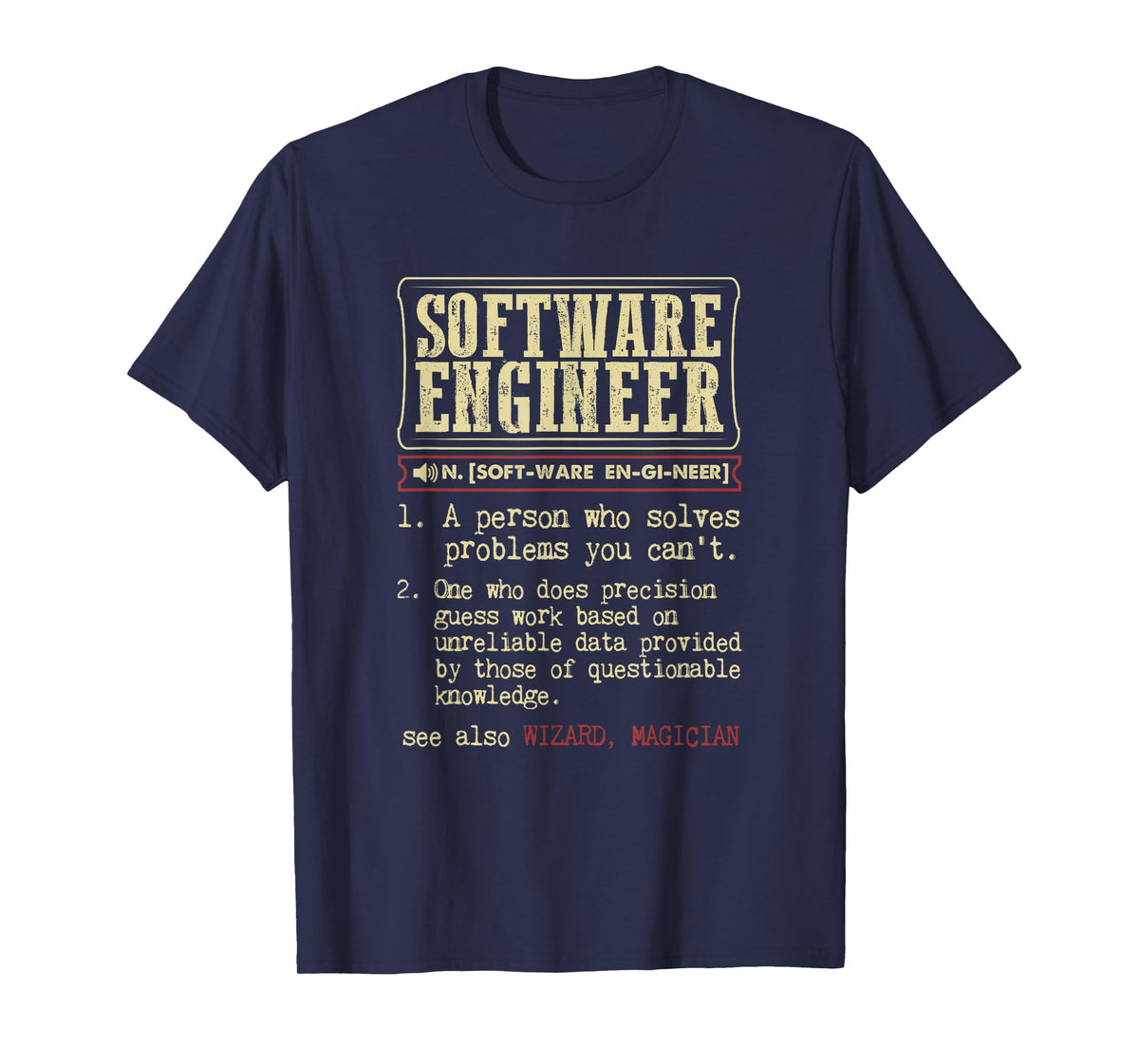 Software Engineer Gift Funny Dictionary Definition T-Shirt